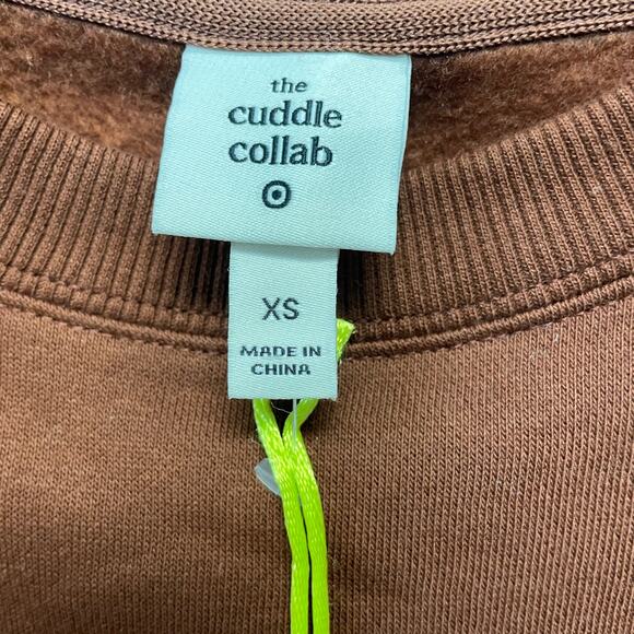 The Cuddle Collab Women's "Best In Show" Crewneck Sweatshirt Brown Size XS - Picture 5 of 6